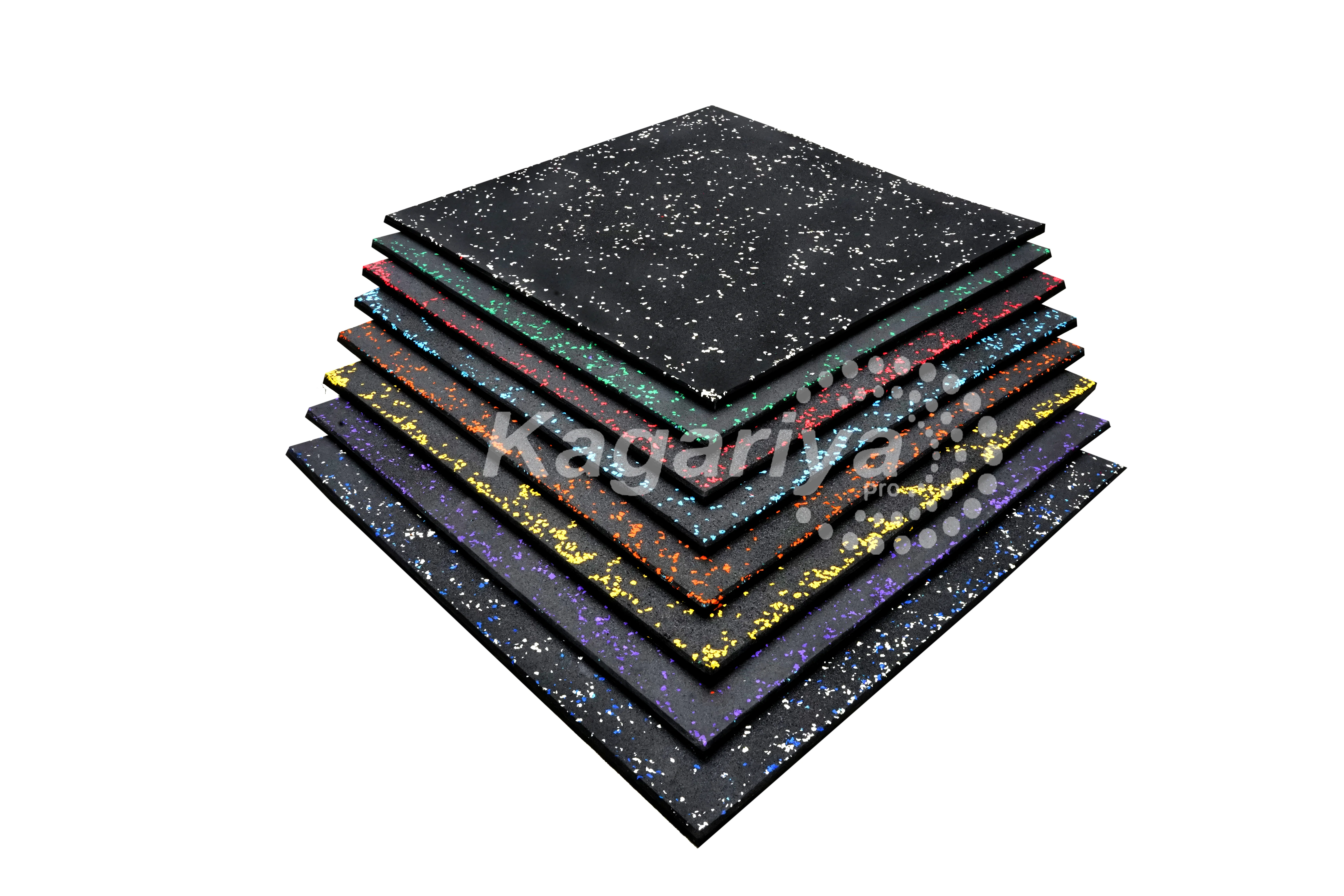 Laminated V Groove Rubber Tile main view for gym flooring